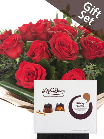 Red Roses 12x & Chocolates ❤️