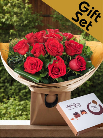 Red Roses 12x & Chocolates ❤️