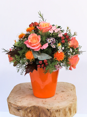 Marigold Flower Vase and Balloon