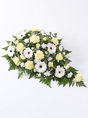 Carnation and Germini Teardrop Spray Yellow & White