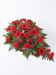 Carnation and Germini Teardrop Spray Red