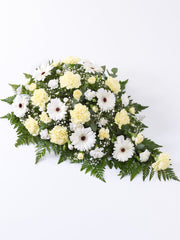 Carnation and Germini Teardrop Spray Yellow & White
